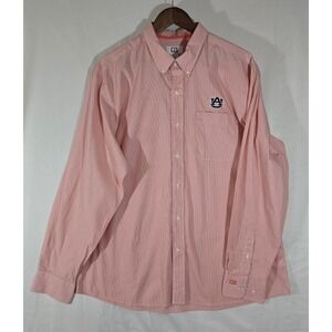 Cutter Buck Auburn Tigers Orange Stripe Button Down Shirt Mens XL